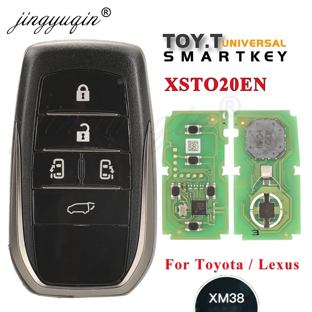 Jingyuqin XSTO20EN XM38 Smart Keyless PCB FENT.T 5-кнопочный + корпус ключа для Toyota TOY-T Универсальный смарт-ключ подходит для Lexus 4A 8A 4D
Jingyuqin XSTO20EN XM38 Smart Keyless PCB FENT.T 5-кнопочный + корпус ключа для Toyota TOY-T Универсальный смарт-ключ подходит для Lexus 4A 8A 4D