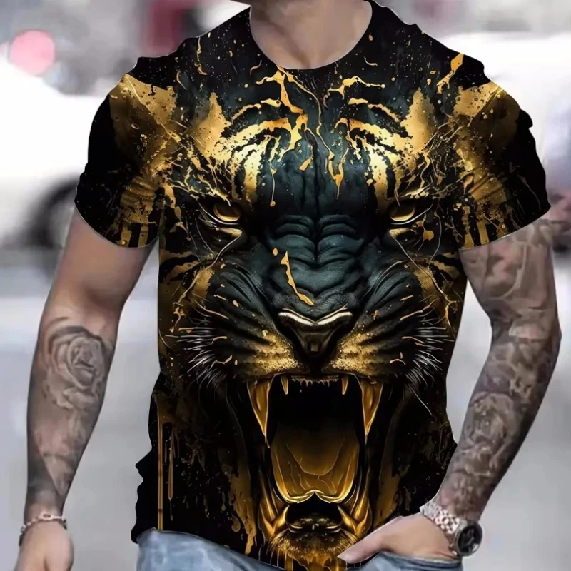Summer fashion men's printed T-shirt round neck sports casual quick drying short sleeved street fashion Harajuku plus size comfo
Summer fashion men's printed T-shirt round neck sports casual quick drying short sleeved street fashion Harajuku plus size comfo