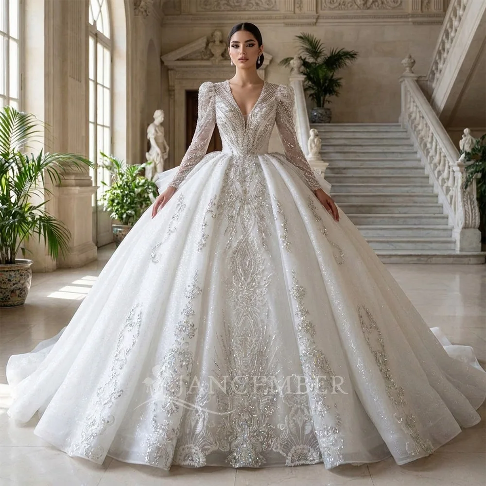 Novelty Princess Wedding Dresses Ball Gown Woman's Long Sleeves Customized Tassel Formal Organza Bride Gowns Vestidos De Novias
Novelty Princess Wedding Dresses Ball Gown Woman's Long Sleeves Customized Tassel Formal Organza Bride Gowns Vestidos De Novias