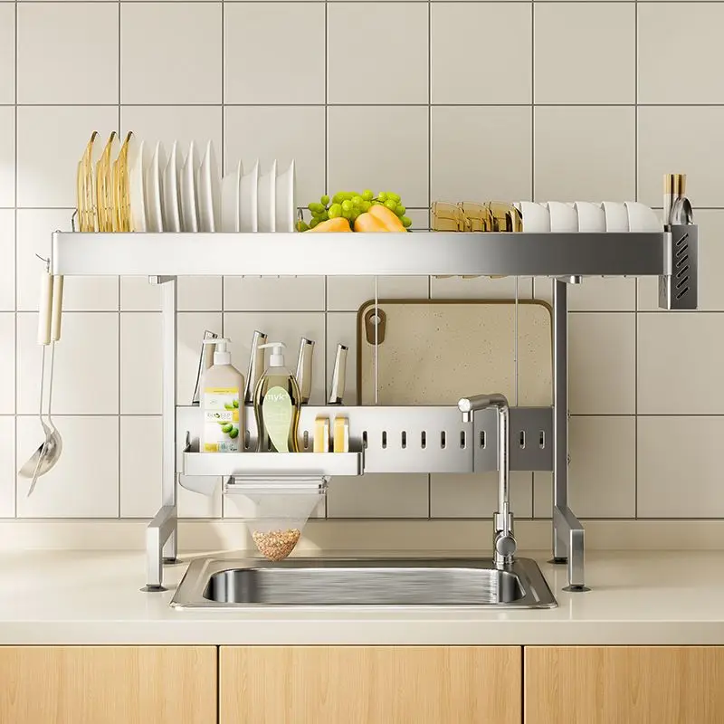 Kitchen Organizer Above The Sink Stretchable Bowl Draining Rack Multi-Functional Countertop Storage Shelf Knife Spoon Sink Rack
Kitchen Organizer Above The Sink Stretchable Bowl Draining Rack Multi-Functional Countertop Storage Shelf Knife Spoon Sink Rack