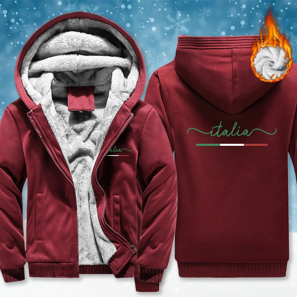Classic Colors Representing Italy Zipper Jacket Men Winter All-Match Streetwear Fleece Hoodies Thicken Loose Long Sleeve Male
Classic Colors Representing Italy Zipper Jacket Men Winter All-Match Streetwear Fleece Hoodies Thicken Loose Long Sleeve Male