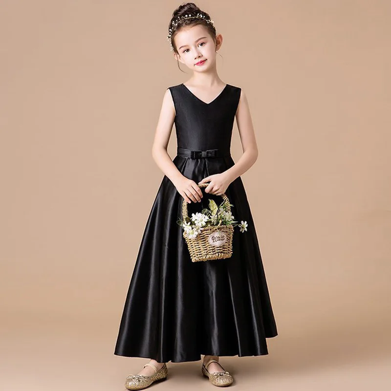 It's Yiiya Customized Flower Girl Dresses Black Satin V-neck Sleeveless Zipper Back Pleat A-line Floor Length Bow Kids Gown T026
It's Yiiya Customized Flower Girl Dresses Black Satin V-neck Sleeveless Zipper Back Pleat A-line Floor Length Bow Kids Gown T026