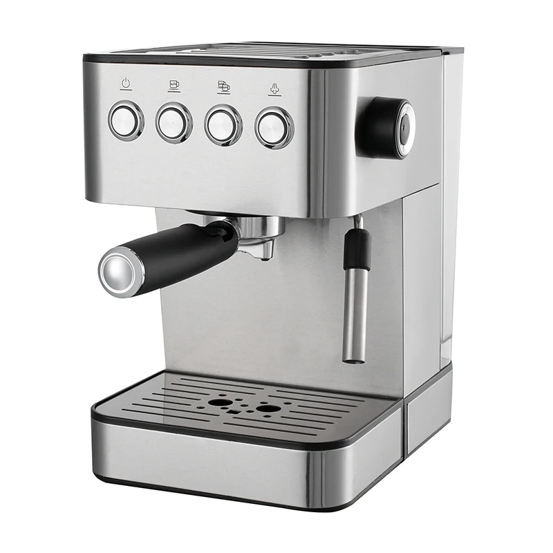 New Design Stainless Steel Housing Espresso Machine with Milk Frother 1.5 milliliter Coffee Maker
New Design Stainless Steel Housing Espresso Machine with Milk Frother 1.5 milliliter Coffee Maker