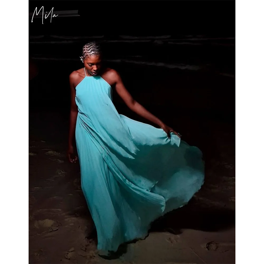 Mila Halter Neck Column Prom Dresses 2025 Sleeveless Chic Evening Dresses Elegant Backless Floor-Length Customized Party Dresses
Mila Halter Neck Column Prom Dresses 2025 Sleeveless Chic Evening Dresses Elegant Backless Floor-Length Customized Party Dresses