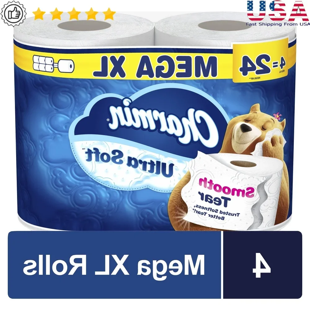 Ultra Soft Toilet Paper 4 Mega Rolls 336 Sheets 2 Ply Unscented Highly Absorbent Clog Free Septic Safe Perforated Rolls
Ultra Soft Toilet Paper 4 Mega Rolls 336 Sheets 2 Ply Unscented Highly Absorbent Clog Free Septic Safe Perforated Rolls