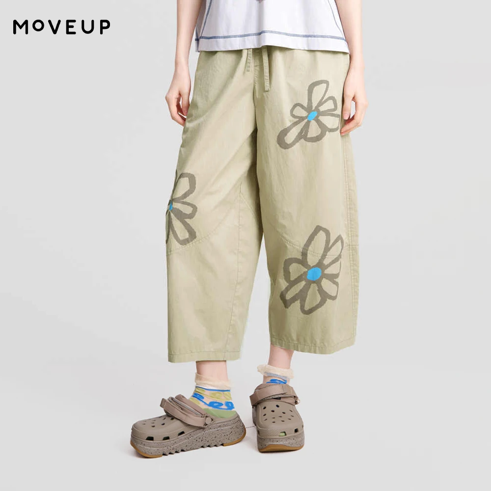 MOVEUP Straight Women's Pants 2026 Spring New Pure Cotton Elastic Waist Pockets Cartoon Flower Print Casual Loose 3ELC20128
MOVEUP Straight Women's Pants 2026 Spring New Pure Cotton Elastic Waist Pockets Cartoon Flower Print Casual Loose 3ELC20128