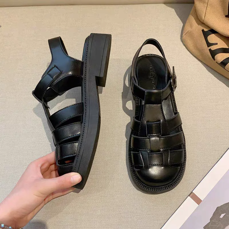 Casual Soft Leather Women's Sandals 2026 Summer New Style Vintage Flat Bottom Roman Shoes Thick Sole Comfortable Breathable Slip
Casual Soft Leather Women's Sandals 2026 Summer New Style Vintage Flat Bottom Roman Shoes Thick Sole Comfortable Breathable Slip