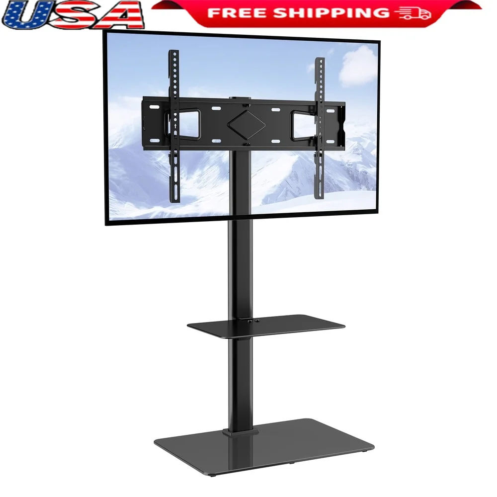 Universal Floor TV Stand Mount 32-65 Inch TVs 30 Degree Swivel 6 Level Height Adjustable Tempered Glass Base
Universal Floor TV Stand Mount 32-65 Inch TVs 30 Degree Swivel 6 Level Height Adjustable Tempered Glass Base