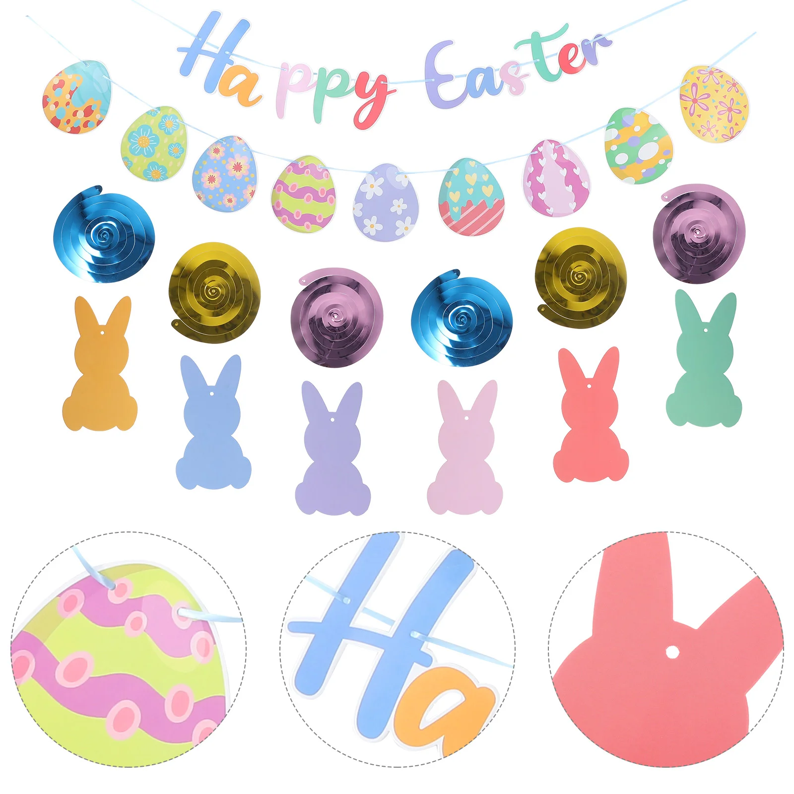 Easter Egg Flag Banner Decorative Decoration Garlands 3 Piece Set Decorations for Hanging Pvc Outdoor
Easter Egg Flag Banner Decorative Decoration Garlands 3 Piece Set Decorations for Hanging Pvc Outdoor