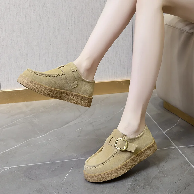 DIMANYU Women Loafer Shoes Genuine Leather 2026 New Suede British Style Platform Oxford Women Wedges Buckle Slip-on Shoes Women
DIMANYU Women Loafer Shoes Genuine Leather 2026 New Suede British Style Platform Oxford Women Wedges Buckle Slip-on Shoes Women