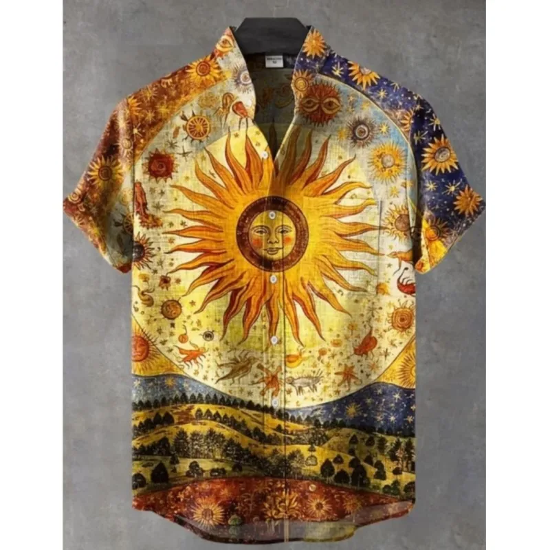 New Sunflower Linen Shirt 3D Printing Shirt Men's Hawaiian Shirt Men's Casual Professional Lapel Shirt Summer Beach Short-sleeve
New Sunflower Linen Shirt 3D Printing Shirt Men's Hawaiian Shirt Men's Casual Professional Lapel Shirt Summer Beach Short-sleeve