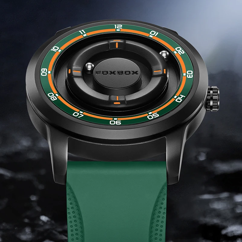 FOXBOX New Silicone Watch For Men Scrolling Pointer Magnetic Force Men's Quartz Wristwatch Waterproof Chronograph Clock Male
FOXBOX New Silicone Watch For Men Scrolling Pointer Magnetic Force Men's Quartz Wristwatch Waterproof Chronograph Clock Male