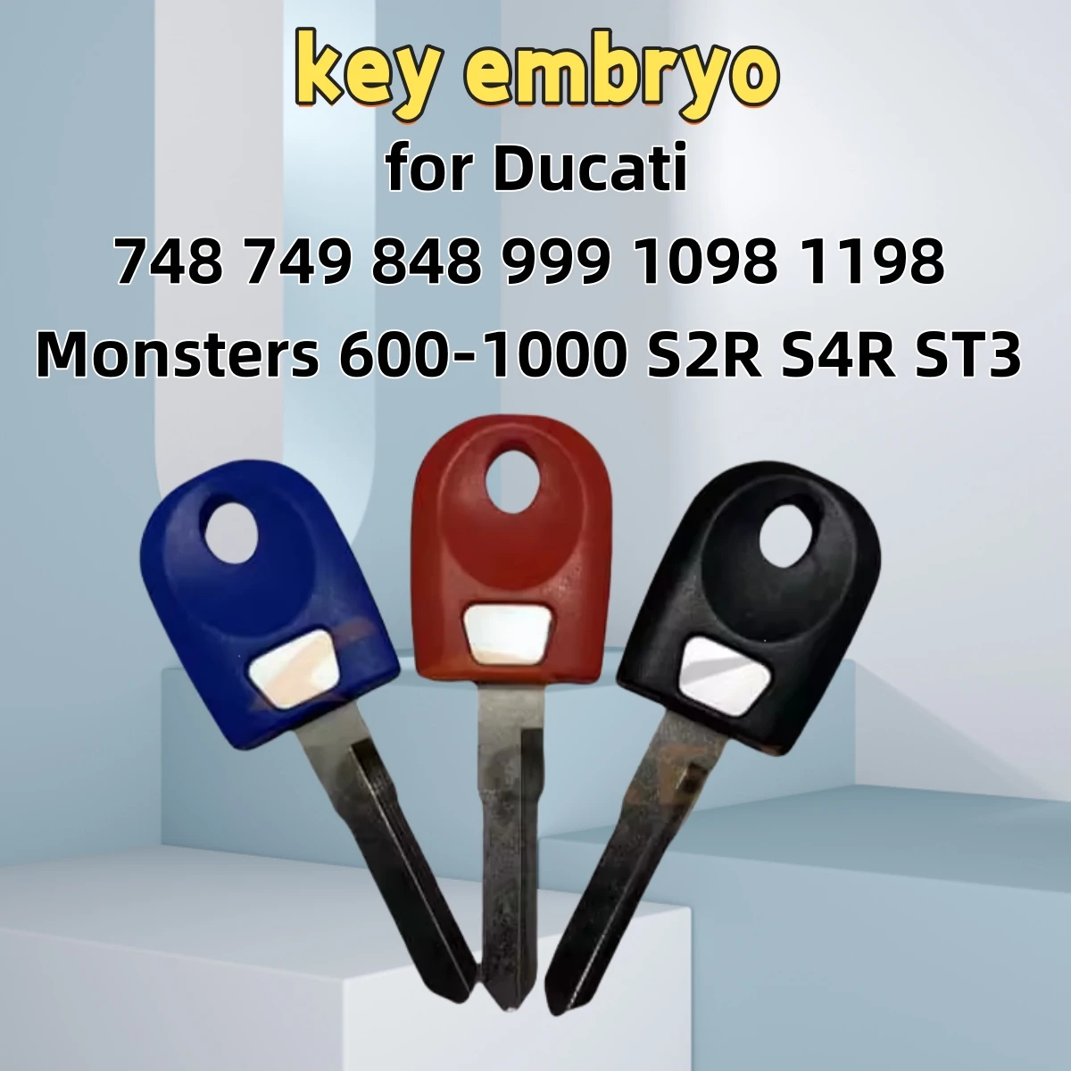 Blank Motorcycle Key for Ducati 748 749 848 999 1098 1198 Monsters 600-1000 S2R S4R ST3 w/ Transponder Chip - Uncut Ignition Key
Blank Motorcycle Key for Ducati 748 749 848 999 1098 1198 Monsters 600-1000 S2R S4R ST3 w/ Transponder Chip - Uncut Ignition Key
