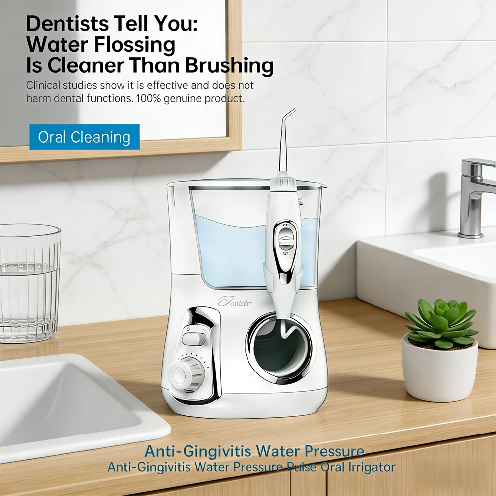 800ML Water Dental Flosser 10 Adjustable Modes 5 Jet Tips Desktop Electric Oral Care Device
800ML Water Dental Flosser 10 Adjustable Modes 5 Jet Tips Desktop Electric Oral Care Device
