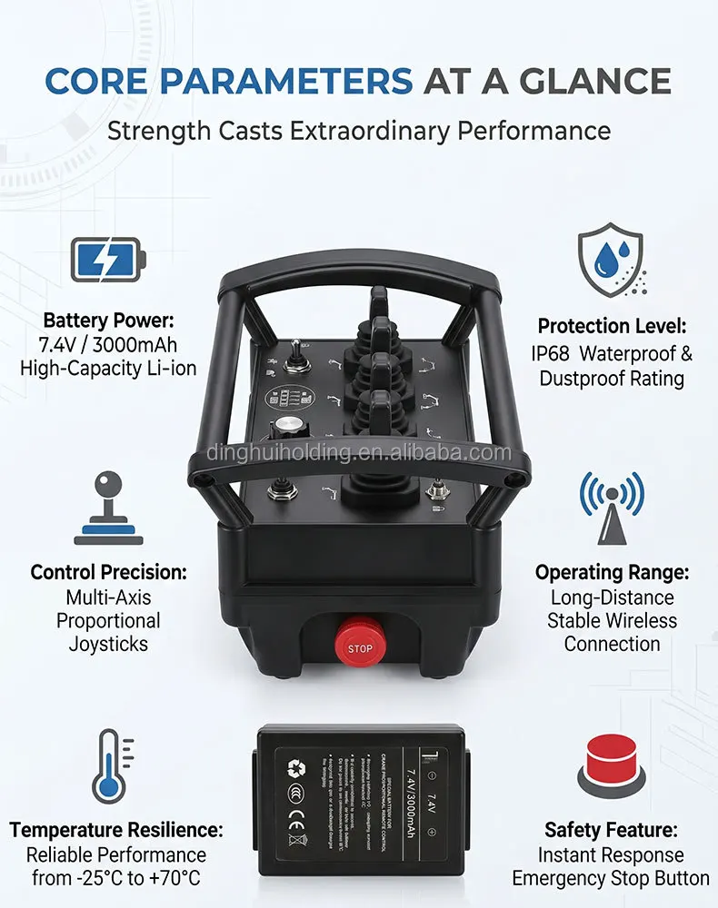 12V / 24 Volt 4 Functions Hydraulic Lift Crane Wireless Remote Control
12V / 24 Volt 4 Functions Hydraulic Lift Crane Wireless Remote Control