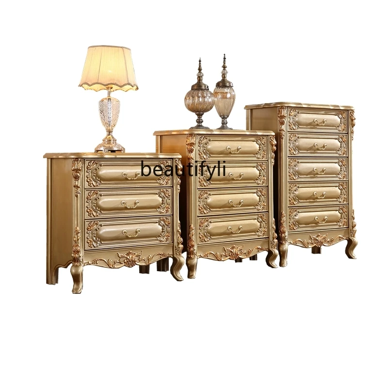 European-Style Solid Wood Chest of Drawers Locker Simple European Carved Living Room Side Cabinet Bedroom furniture
European-Style Solid Wood Chest of Drawers Locker Simple European Carved Living Room Side Cabinet Bedroom furniture