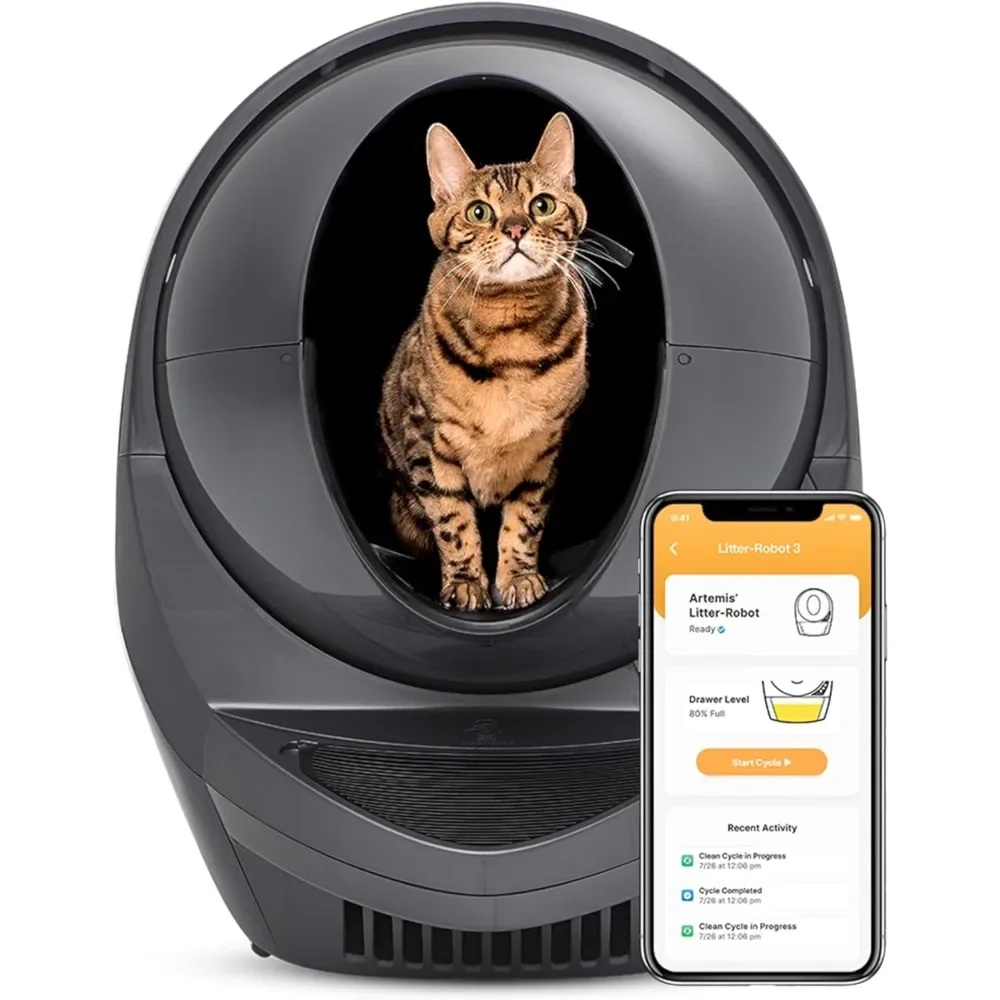 Litter-Robot 3 Connect,Self-Cleaning Cat Litter Box, Helps Reduce Litter Box Odors, Works with Almost Any Clumping Litter
Litter-Robot 3 Connect,Self-Cleaning Cat Litter Box, Helps Reduce Litter Box Odors, Works with Almost Any Clumping Litter