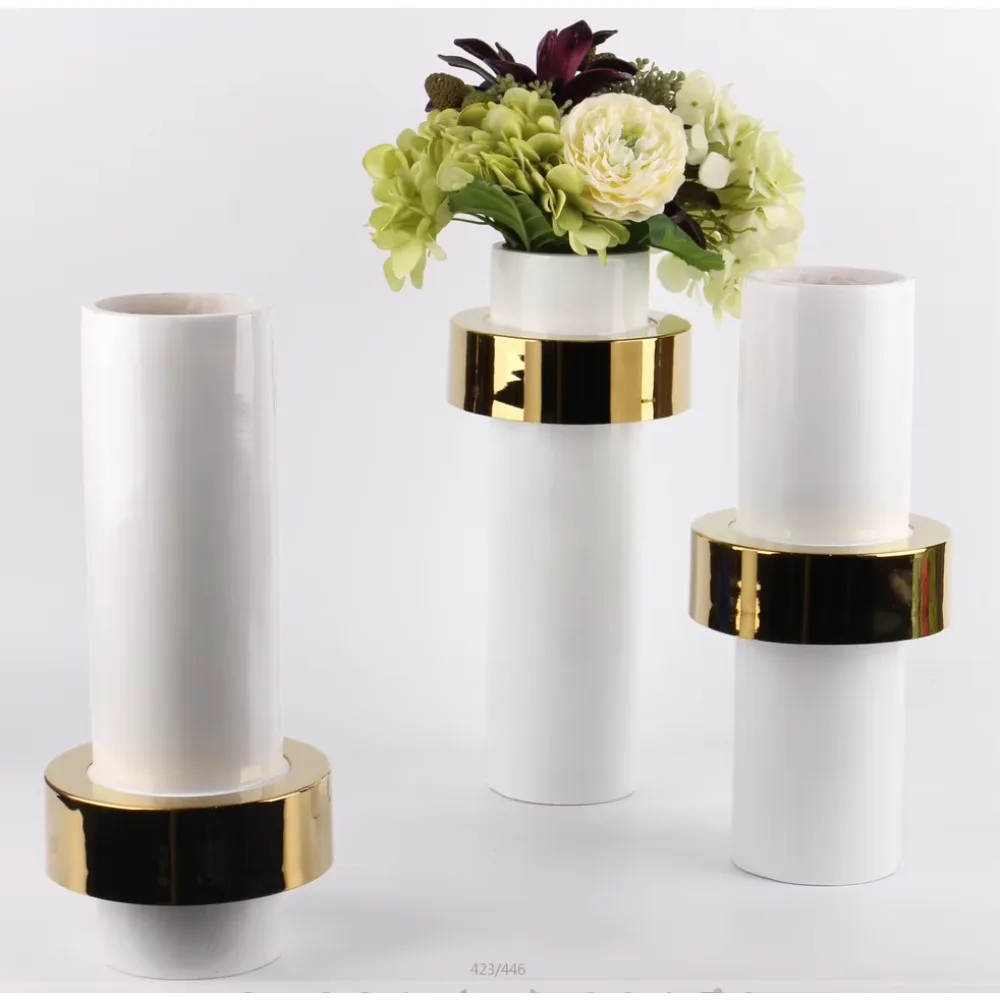 Luxury White Art Home Decor Accessories Resin Ceramic Ceramics Nordic Gold Vase
Luxury White Art Home Decor Accessories Resin Ceramic Ceramics Nordic Gold Vase
