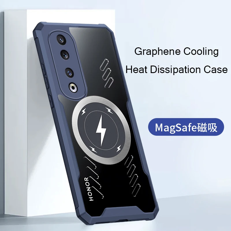Heat Dissipation Phone Case for Honor 90 Pro Magsafe Magnetic Cover Graphene Cooling Case Wireless Charging Shockproof Funda
Heat Dissipation Phone Case for Honor 90 Pro Magsafe Magnetic Cover Graphene Cooling Case Wireless Charging Shockproof Funda