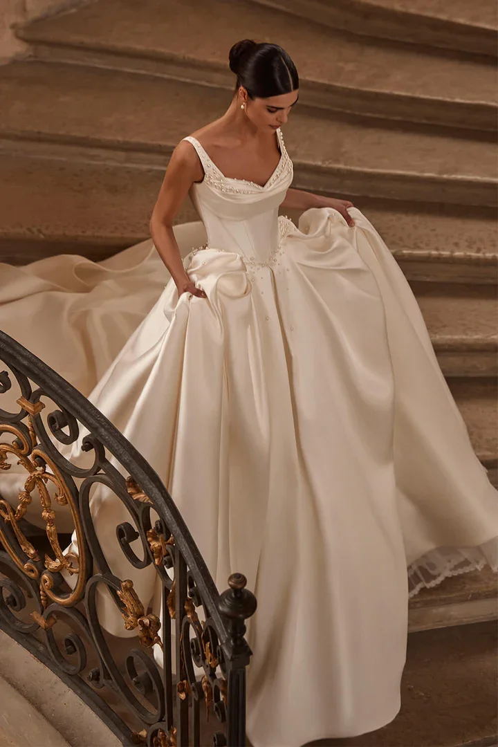 New Arrival Off the Shoulder Ball Gown Wedding Dresses Gorgeous Pearls Vestidos De Novia Zipper Back Luxury Hochzeitskleid
New Arrival Off the Shoulder Ball Gown Wedding Dresses Gorgeous Pearls Vestidos De Novia Zipper Back Luxury Hochzeitskleid