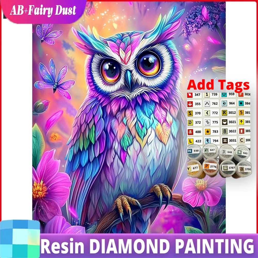 Алмазная мозаика из смолы AB «Волшебная пыль»: Сова и цветы, новая коллекция, картины со стразами
Алмазная мозаика из смолы AB «Волшебная пыль»: Сова и цветы, новая коллекция, картины со стразами