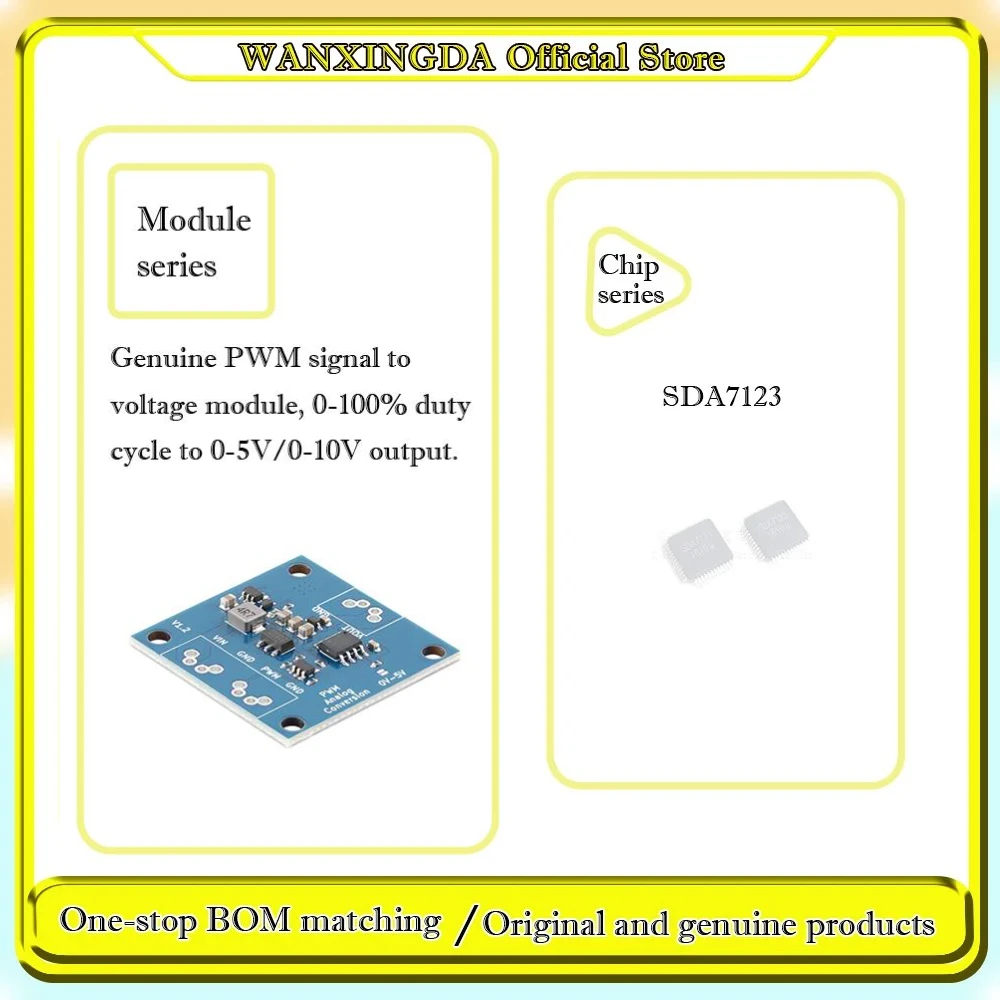 SDA7123 48 GM7123C ADV7123 PWM signal to voltage conversion module 0-100% Duty cycle to 0-5V/0-10V output Phone case
SDA7123 48 GM7123C ADV7123 PWM signal to voltage conversion module 0-100% Duty cycle to 0-5V/0-10V output Phone case