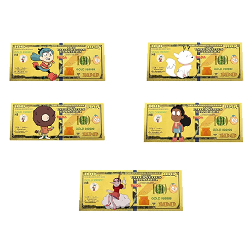Disney gold plated Commemorative Banknote cartoon anime HILDA plastic tickets Bills Childhood Memory Collection for Child Toy
Disney gold plated Commemorative Banknote cartoon anime HILDA plastic tickets Bills Childhood Memory Collection for Child Toy