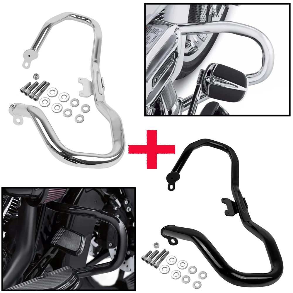 Crash Bars 1.25" Engine Guard Bumper Compatible with Harley Touring Road King Street Glide Electra Glide Standard FLHT 2014-2023
Crash Bars 1.25" Engine Guard Bumper Compatible with Harley Touring Road King Street Glide Electra Glide Standard FLHT 2014-2023