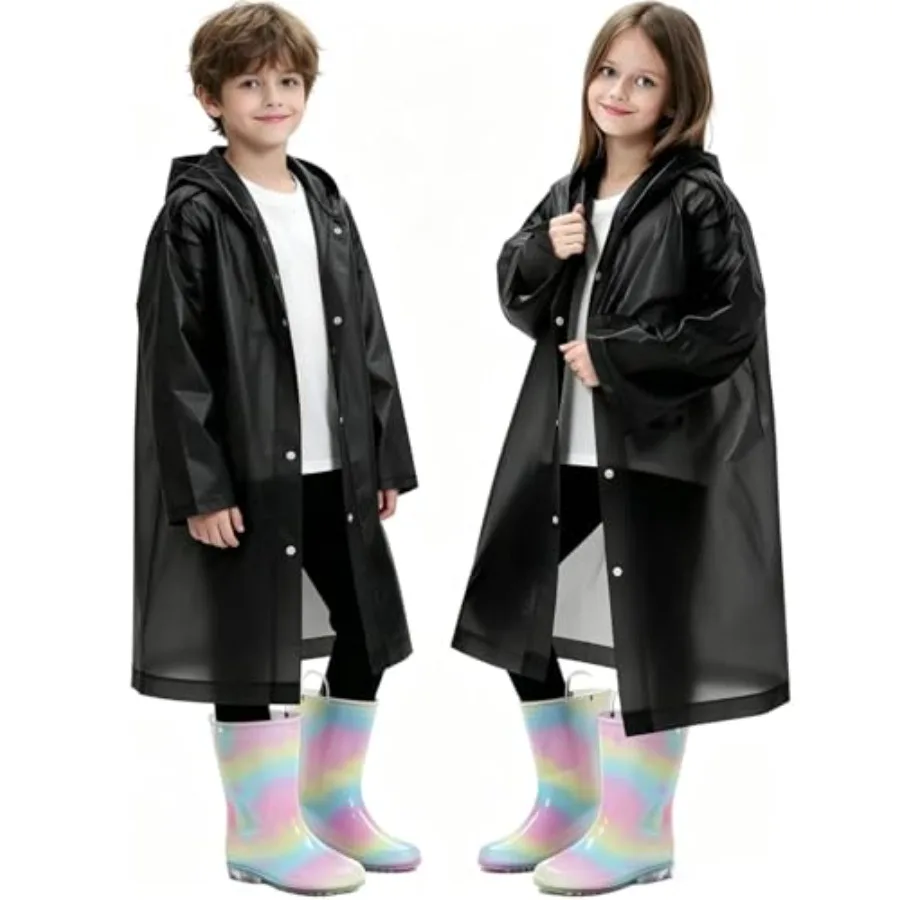 2 Pack Raincoats for,Reusable Rain Ponchos with Hood and Sleeves Rain Coats for Boys and Girls
2 Pack Raincoats for,Reusable Rain Ponchos with Hood and Sleeves Rain Coats for Boys and Girls