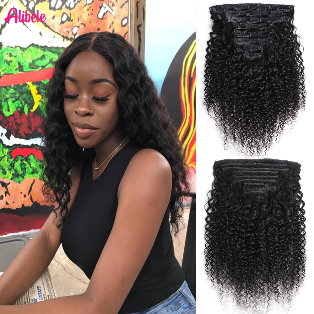 Alibele Wholesale Full Head Natural Black Human Hair Clip In Hair Extensions Afro Kinky Curly Clip Ins Human Hair Easy Install
Alibele Wholesale Full Head Natural Black Human Hair Clip In Hair Extensions Afro Kinky Curly Clip Ins Human Hair Easy Install