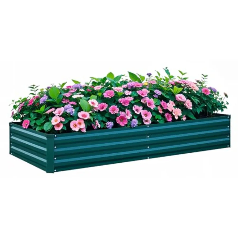 Raised Garden Bed, ft Galvanized Raised Garden Beds Outdoor for Vegetables Flowers, Raised Bed Planter Box, Metal Raised Garden
Raised Garden Bed, ft Galvanized Raised Garden Beds Outdoor for Vegetables Flowers, Raised Bed Planter Box, Metal Raised Garden