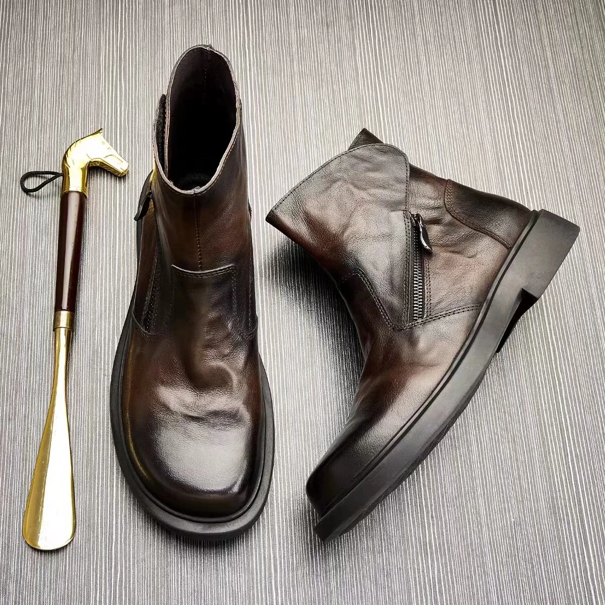 Высококачественные ботинки из воловьей кожи, весна 2021, дышащие модные ботинки для инструментов, ботинки челси, модные ботинки для отдыха, локомотив 
Высококачественные ботинки из воловьей кожи, весна 2021, дышащие модные ботинки для инструментов, ботинки челси, модные ботинки для отдыха, локомотив