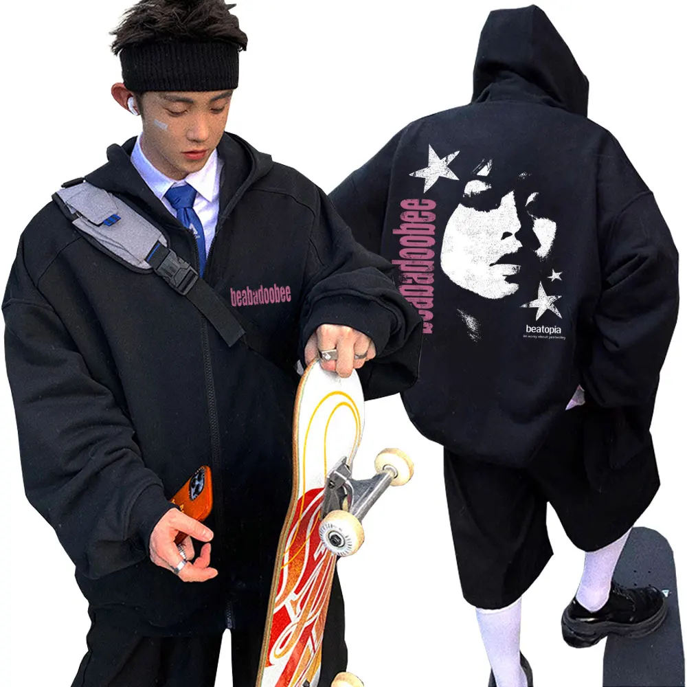 Beabadoobee Face Graphic Zipper Hoodie Men Women Hip Hop Fashion Pop Music Zip Up Jacket Y2k Vintage Oversized Zip Up Sweatshirt
Beabadoobee Face Graphic Zipper Hoodie Men Women Hip Hop Fashion Pop Music Zip Up Jacket Y2k Vintage Oversized Zip Up Sweatshirt
