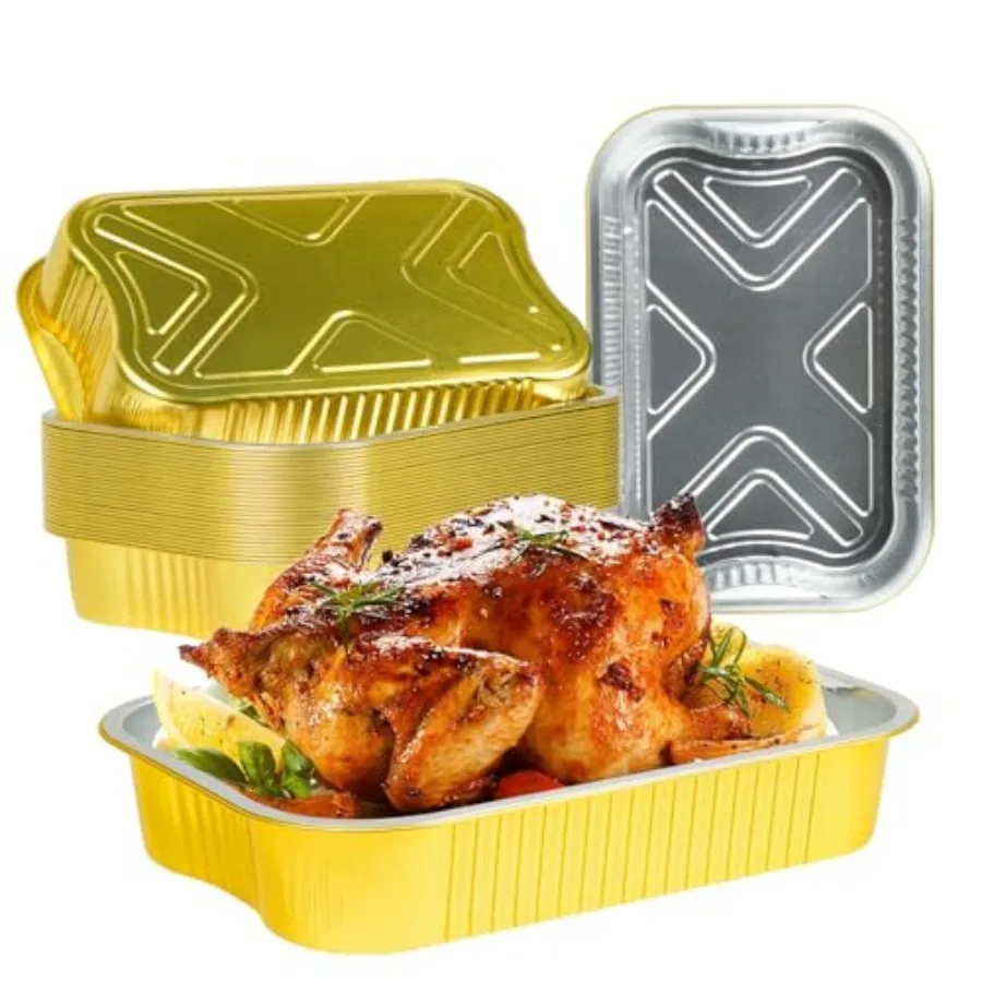 30 Pack Aluminum Pans Half Size 9x13 Extra Heavy Duty, Disposable Gold Aluminum Foil Baking Pan Double Thick Tin Foil Food Cont
30 Pack Aluminum Pans Half Size 9x13 Extra Heavy Duty, Disposable Gold Aluminum Foil Baking Pan Double Thick Tin Foil Food Cont