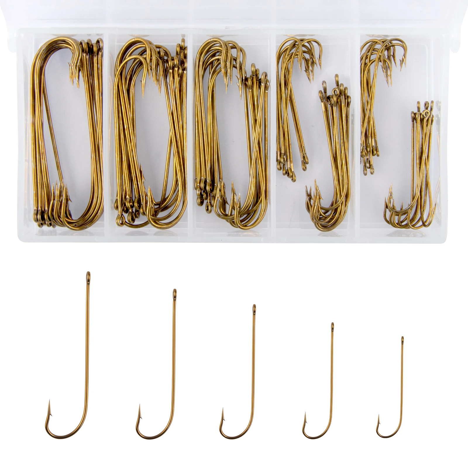 100pcs Gold Aberdeen Fishing Hooks Long Shank Jig Hook Live Bait Hook Worm Hook Light Wire High Carbon Steel #10 #8 #6 #4 #2
100pcs Gold Aberdeen Fishing Hooks Long Shank Jig Hook Live Bait Hook Worm Hook Light Wire High Carbon Steel #10 #8 #6 #4 #2