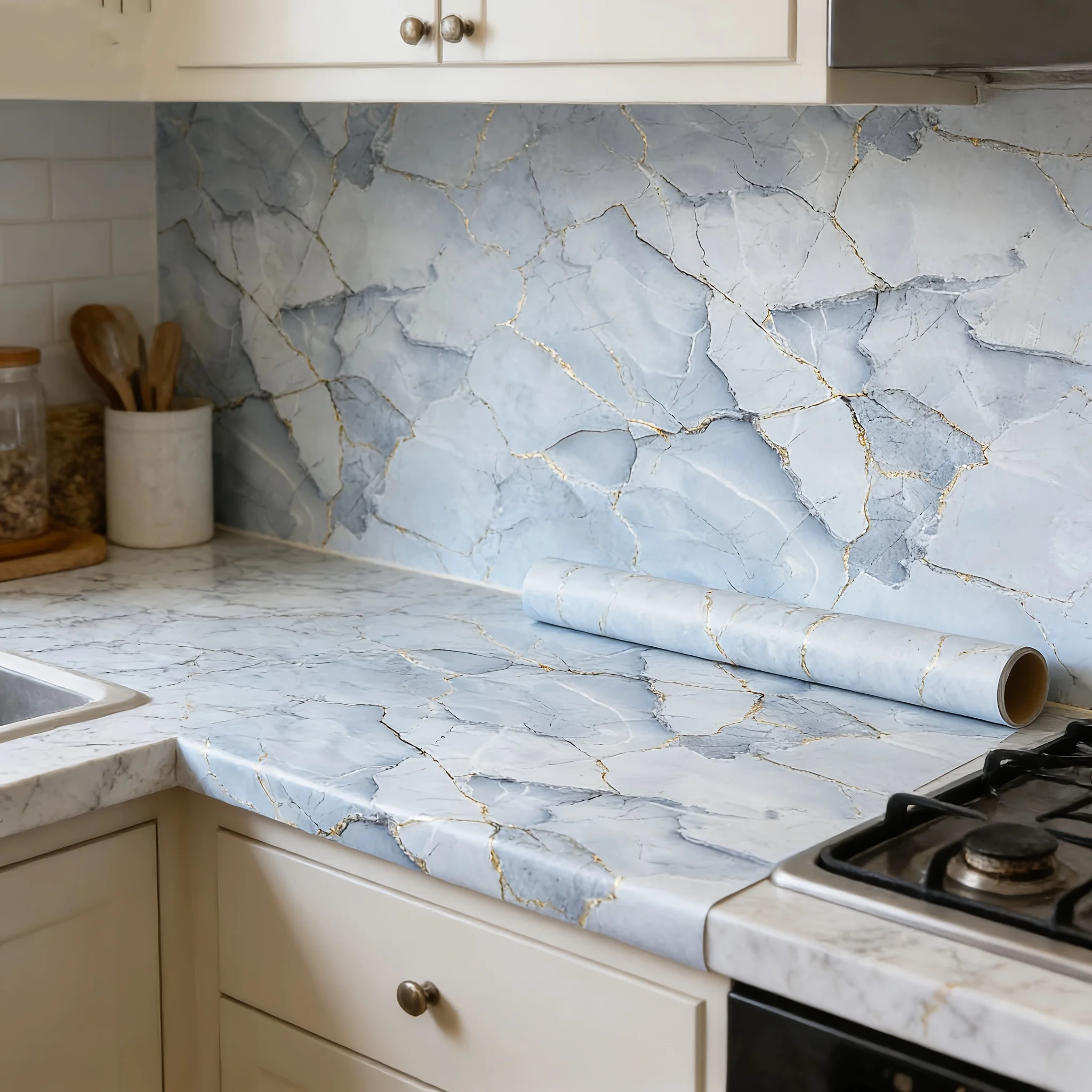 Marble Waterproof Wall Stickers Heat and Oil Resistant Self-Adhesive Wallpaper Waterproof and Oil-Proof for Kitchens Bathrooms
Marble Waterproof Wall Stickers Heat and Oil Resistant Self-Adhesive Wallpaper Waterproof and Oil-Proof for Kitchens Bathrooms