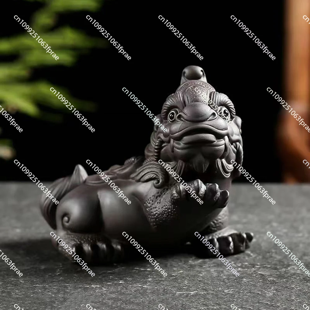 Purple clay tea pet, Lucky brave troops ornaments, Animal figurine tea table decorations, Tea set accessories
Purple clay tea pet, Lucky brave troops ornaments, Animal figurine tea table decorations, Tea set accessories