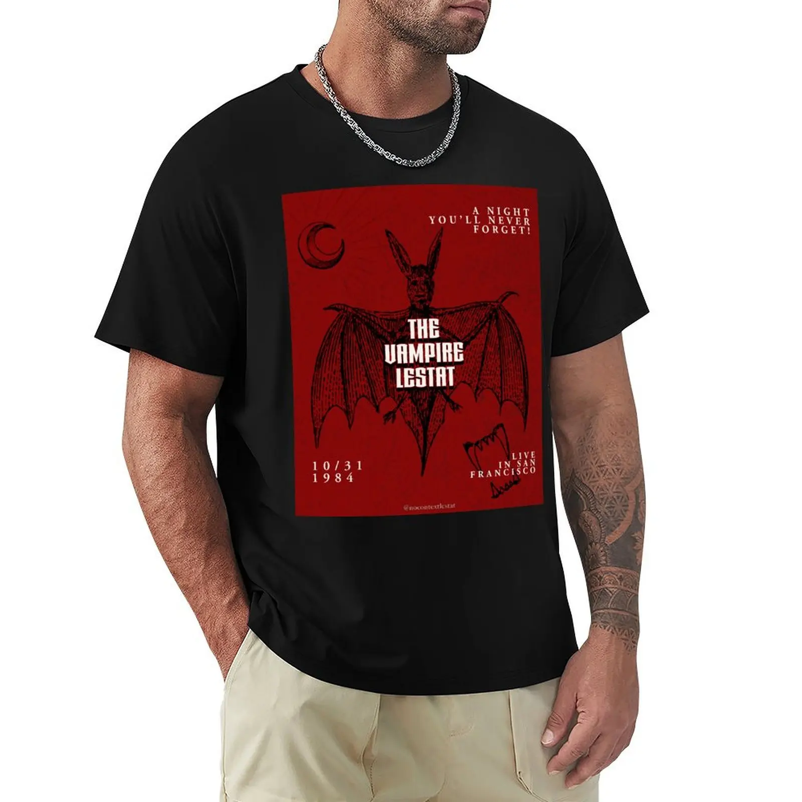 The Vampire Lestat Concert Poster 3 T-Shirt T-shirts oversize Short sleeve tee Men's t-shirt
The Vampire Lestat Concert Poster 3 T-Shirt T-shirts oversize Short sleeve tee Men's t-shirt