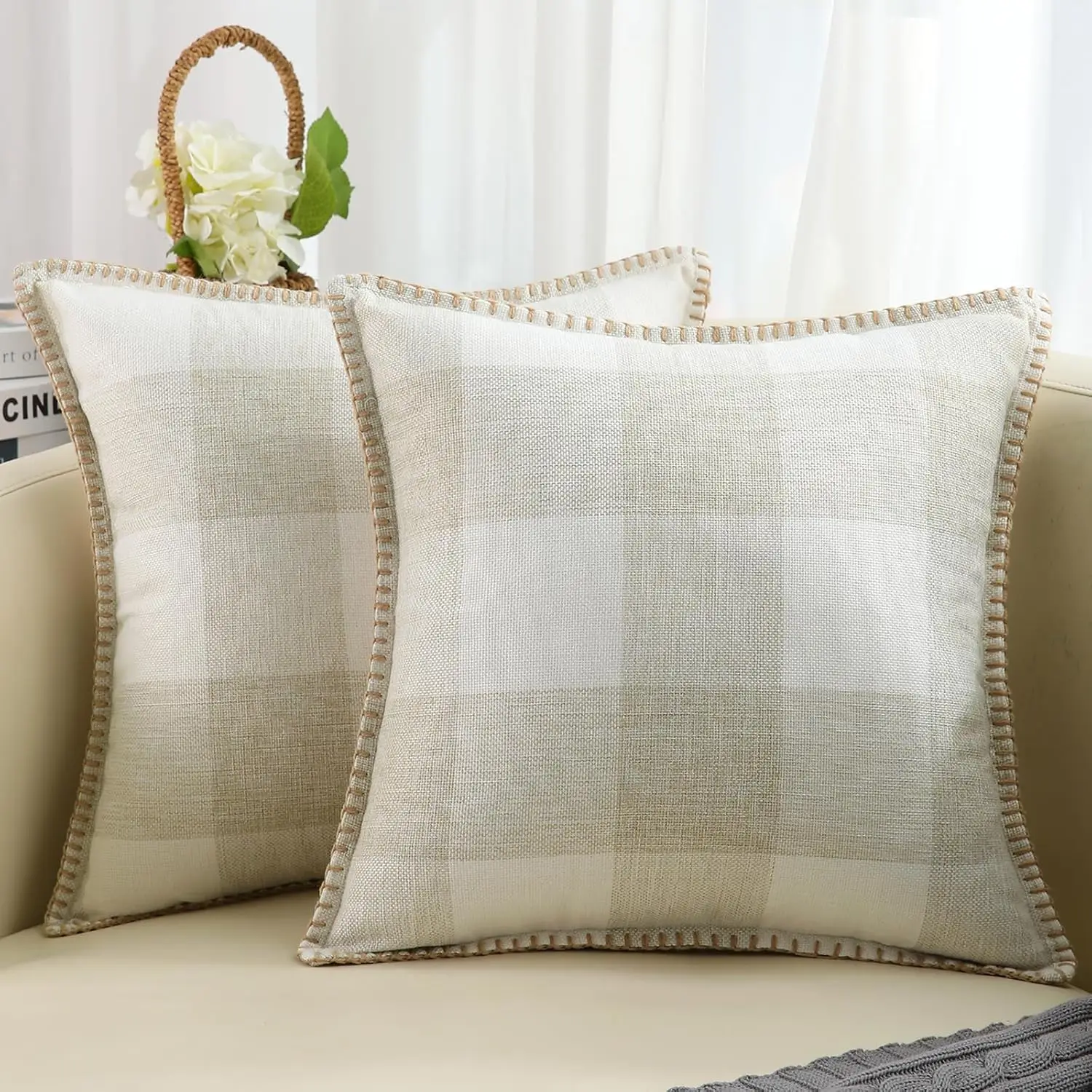 Набор наволочек Buff Plaid Che Spring 18X18, набор из 2 шт., уличные декоративные наволочки для фермерского дома с прошитыми краями для кровати
Набор наволочек Buff Plaid Che Spring 18X18, набор из 2 шт., уличные декоративные наволочки для фермерского дома с прошитыми краями для кровати