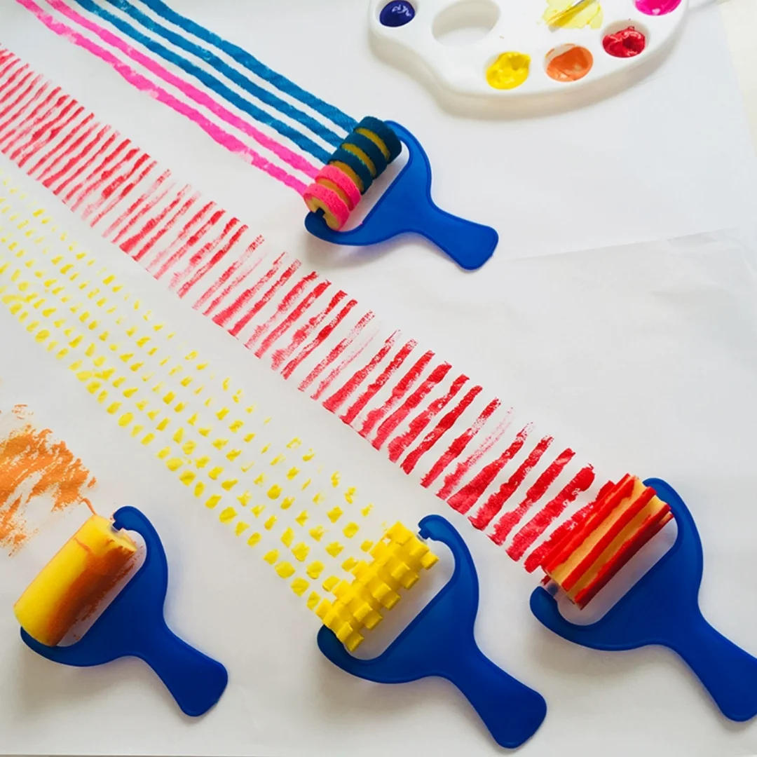 4-piece set of large slingshot roller brush, sponge roller, stamp, creative DIY art supplies, painting tools
4-piece set of large slingshot roller brush, sponge roller, stamp, creative DIY art supplies, painting tools