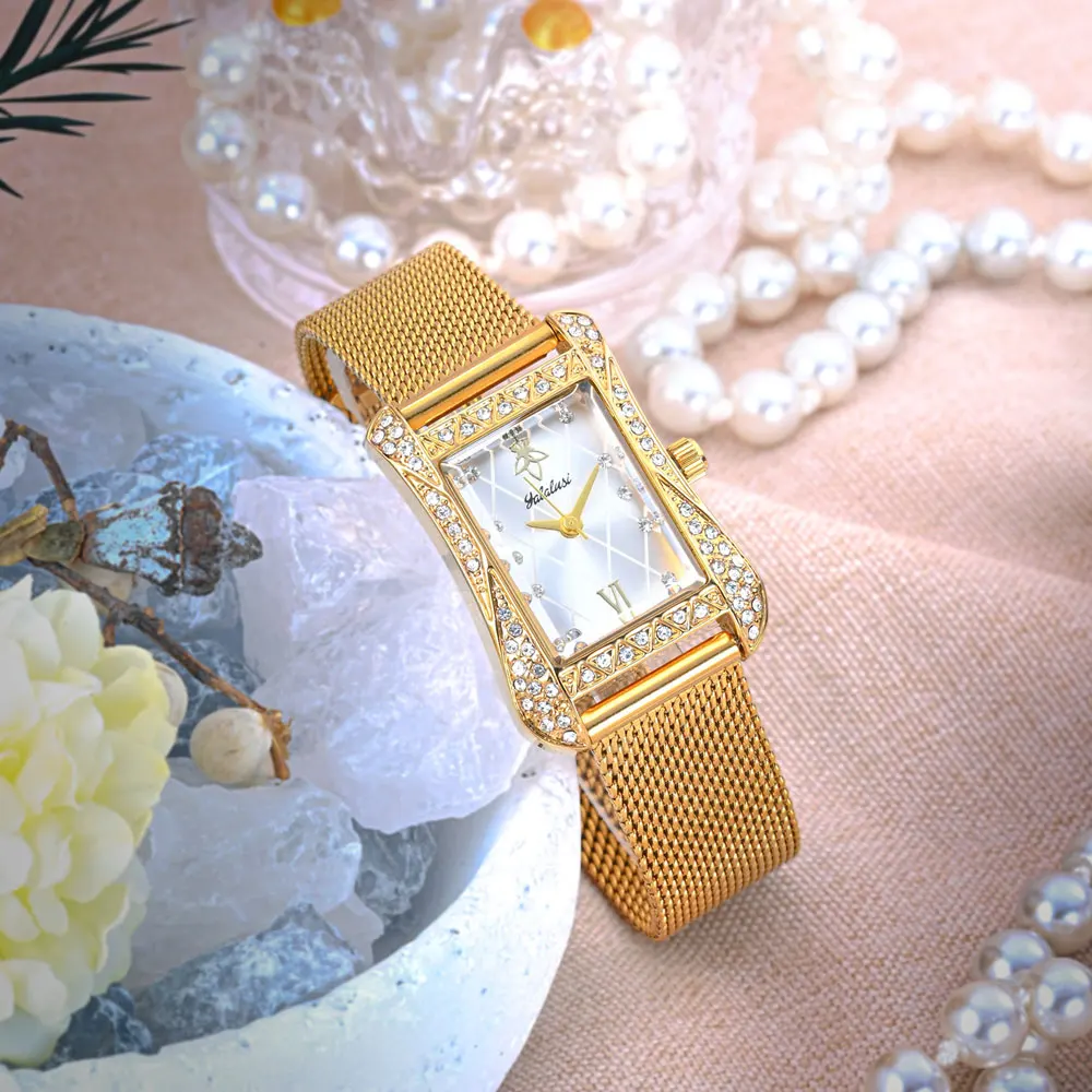 Golden Bracelet Watch For Women Square Dial Luxury Ladies Wristwatch Elegant Quartz Female Clock Fashion Gift reloj mujer
Golden Bracelet Watch For Women Square Dial Luxury Ladies Wristwatch Elegant Quartz Female Clock Fashion Gift reloj mujer