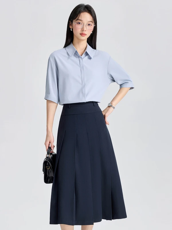 Slim Fit Short Sleeve Shirt Women's Business Casual Style Hidden Button Design Summer Fashionable Workwear Straight Cut Polye...
Slim Fit Short Sleeve Shirt Women's Business Casual Style Hidden Button Design Summer Fashionable Workwear Straight Cut Polye...