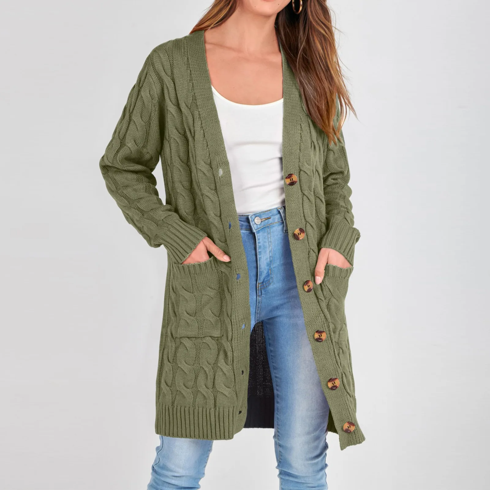 Elegant Vintage Chic Sweater Fashion Female Autumn Winter Warm Single Breasted Jumpers Casual Loose Knit Women Clothing Cardigan
Elegant Vintage Chic Sweater Fashion Female Autumn Winter Warm Single Breasted Jumpers Casual Loose Knit Women Clothing Cardigan