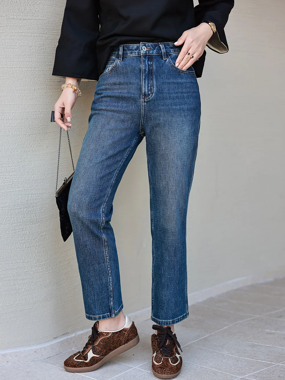 Slim Fit High Waist Cotton Blend Retro Casual Jeans Nine-Tenths Length Elastic Small Version Sle Commute Sle Ladies Jeans
Slim Fit High Waist Cotton Blend Retro Casual Jeans Nine-Tenths Length Elastic Small Version Sle Commute Sle Ladies Jeans