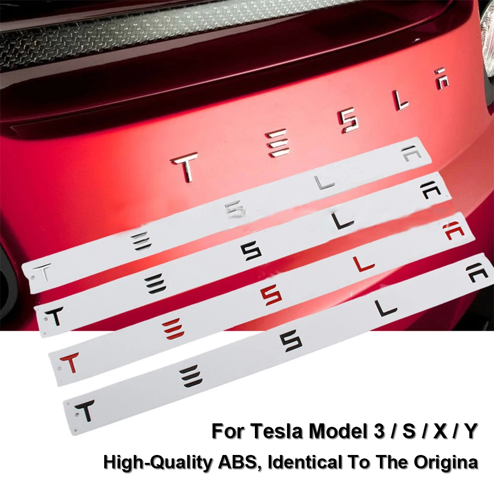 Car Sticker 3D ABS Car Emblem Tesla Letter Front Hood Rear Tailgate Trunk Decals Badge Sticker for Model 3 S X Y Auto
Car Sticker 3D ABS Car Emblem Tesla Letter Front Hood Rear Tailgate Trunk Decals Badge Sticker for Model 3 S X Y Auto