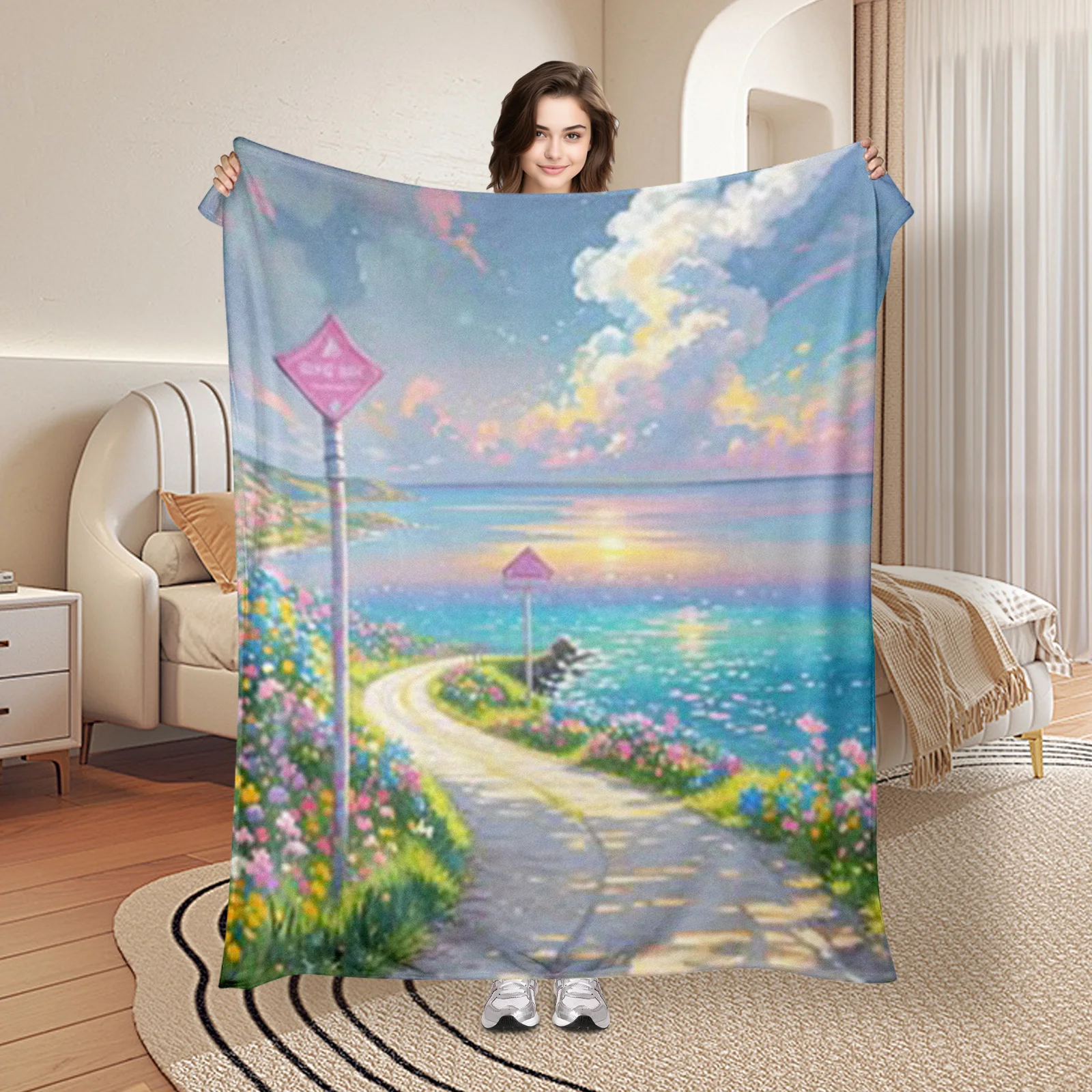 Luxurious Ocean Blue Blanket For Cozy Comfort Inspired By Seaside Meadows And Open Roads
Luxurious Ocean Blue Blanket For Cozy Comfort Inspired By Seaside Meadows And Open Roads