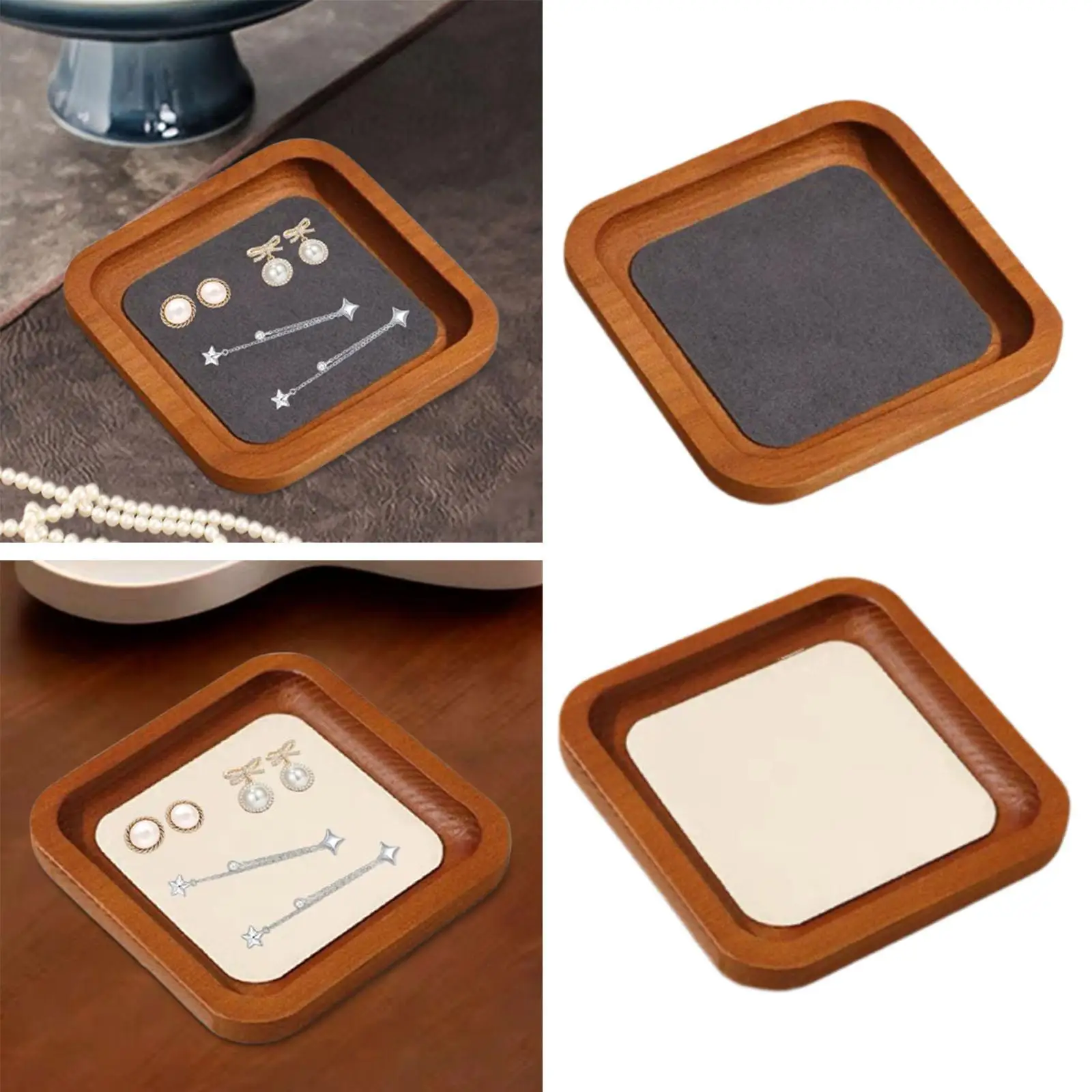 Jewelry Tray Display Box Scratchproof Multifunctional Wooden Jewelry Organizer for Dresser Countertop Brooch Necklace Bracelet
Jewelry Tray Display Box Scratchproof Multifunctional Wooden Jewelry Organizer for Dresser Countertop Brooch Necklace Bracelet