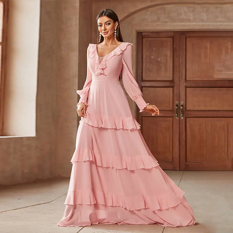 Fashion summer temperament fashion high sense cake skirt European and American gentle wind chiffon dress, new high-end simple te
Fashion summer temperament fashion high sense cake skirt European and American gentle wind chiffon dress, new high-end simple te