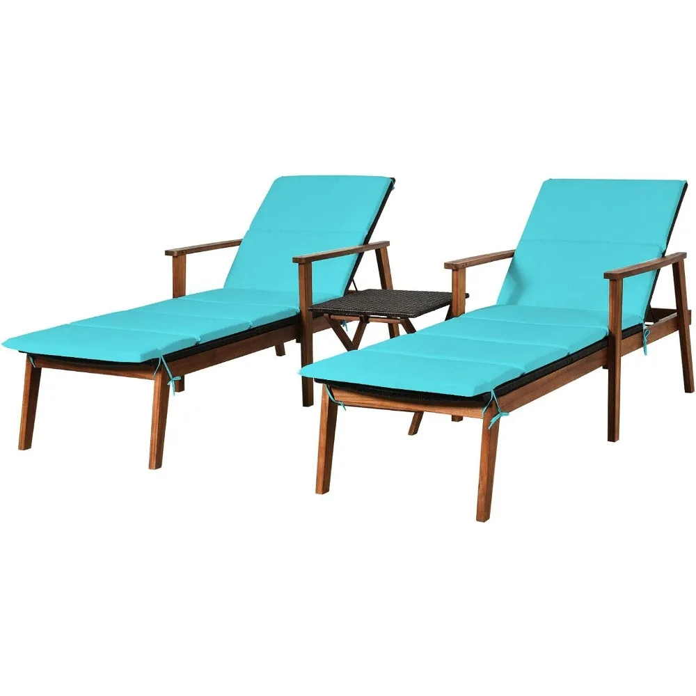 3 PCS Patio Rattan Lounge Chair Chaise Lounge Sun Bed Lounger Recliner with Folding Table Soft Padded Cushion 5 Adjustable Back
3 PCS Patio Rattan Lounge Chair Chaise Lounge Sun Bed Lounger Recliner with Folding Table Soft Padded Cushion 5 Adjustable Back