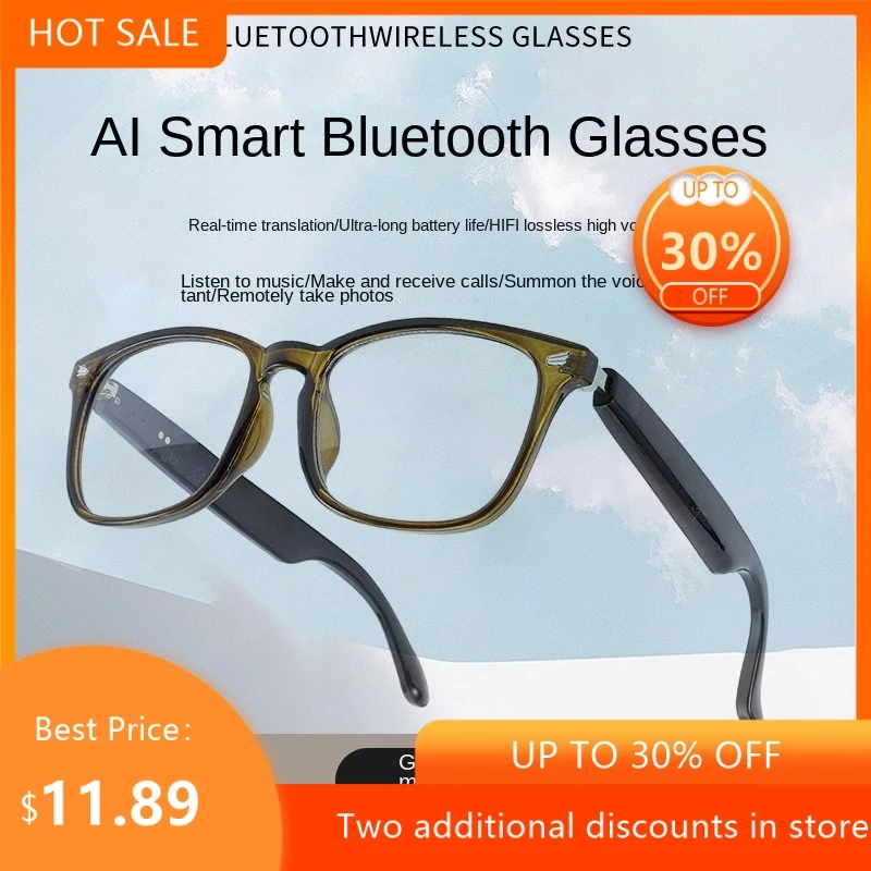 Bluetooth Smart Glasses HIFI Music Voice Assistant Hands-free Call Ultra-light Fashion Eyeglasses For Men Women Daily Use Hot
Bluetooth Smart Glasses HIFI Music Voice Assistant Hands-free Call Ultra-light Fashion Eyeglasses For Men Women Daily Use Hot